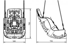 Special Needs Sensory Swing Seat with Safety Harness