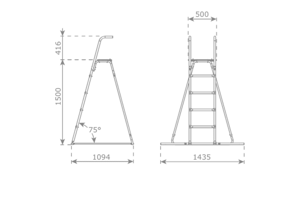 Ladder Kit for 3m Slide – 1.5m Platform (Residential Use)