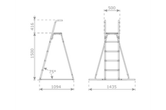 Ladder Kit for 3m Slide – 1.5m Platform (Residential Use)